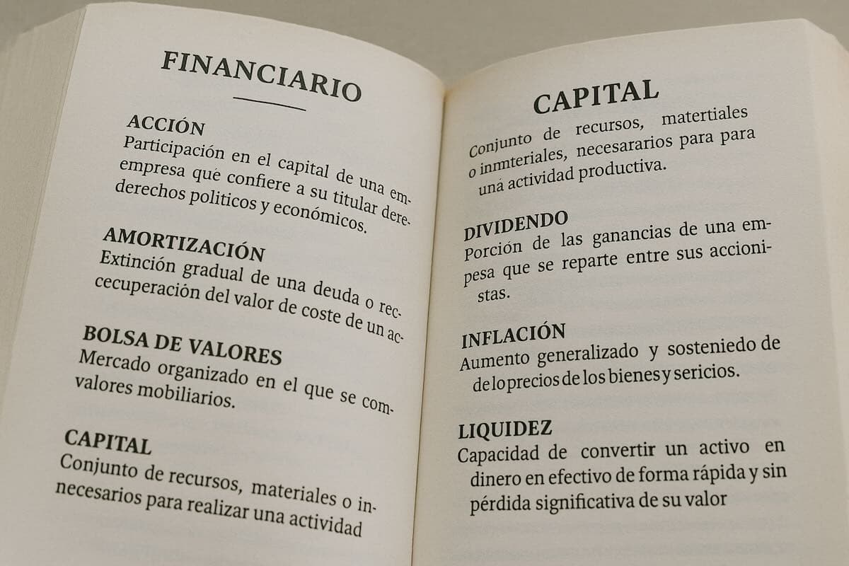 Imagen para Glosario financiero para principiantes (actualizado 2025)